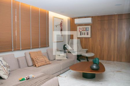 Sala da cobertura de apartamento à venda com 2 quartos, 194m² em Funcionários, Belo Horizonte