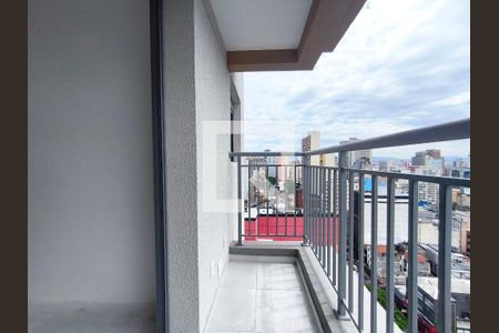 Varanda da Sala/Cozinha de apartamento à venda com 1 quarto, 30m² em Liberdade, São Paulo