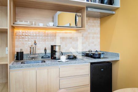 Cozinha de apartamento à venda com 1 quarto, 26m² em Bela Vista, São Paulo