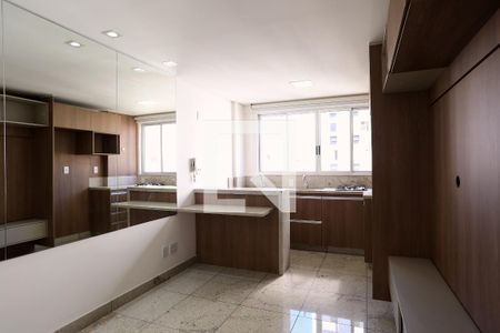 Sala/Cozinha de apartamento para alugar com 1 quarto, 39m² em Savassi, Belo Horizonte