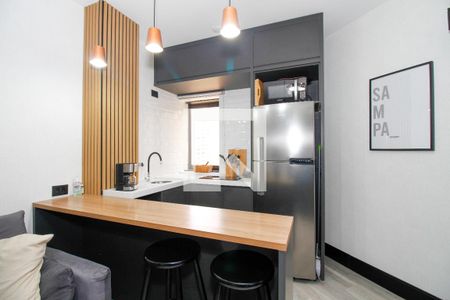 Sala e Cozinha de kitnet/studio à venda com 1 quarto, 31m² em Jardim Paulista, São Paulo