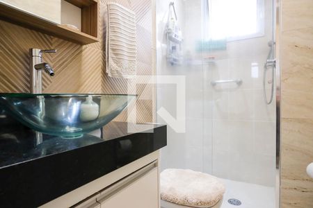 Banheiro da suíte de apartamento à venda com 2 quartos, 66m² em Mauá, São Caetano do Sul