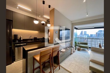 Sala de apartamento à venda com 1 quarto, 48m² em Pinheiros, São Paulo