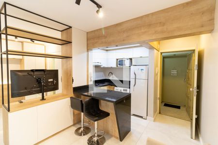 Sala/Cozinha de kitnet/studio para alugar com 1 quarto, 30m² em Cidade Baixa, Porto Alegre
