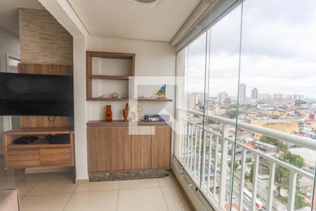 Varanda da sala  de apartamento à venda com 2 quartos, 54m² em Centro, Diadema
