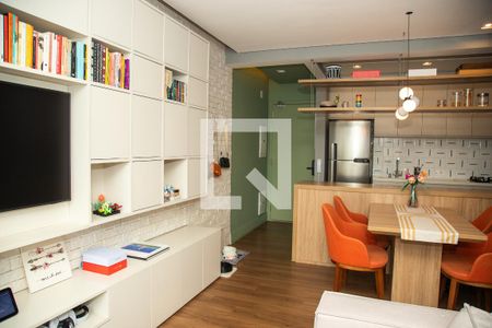 Sala de apartamento à venda com 2 quartos, 62m² em Jardim Caravelas, São Paulo