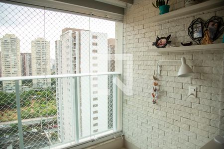 Varanda da Sala de apartamento à venda com 2 quartos, 62m² em Jardim Caravelas, São Paulo