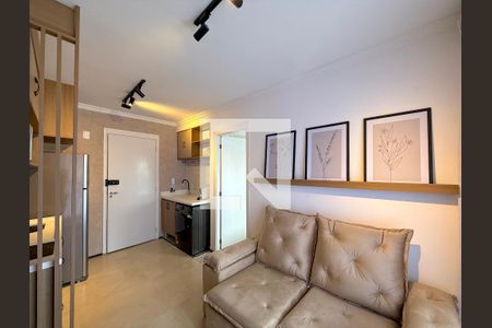 Sala  de apartamento à venda com 1 quarto, 27m² em Campo Belo, São Paulo