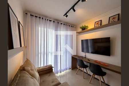 Sala  de apartamento à venda com 1 quarto, 27m² em Campo Belo, São Paulo