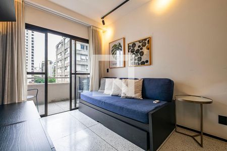 Sala/Cozinha de apartamento para alugar com 1 quarto, 43m² em Jardim Paulista, São Paulo