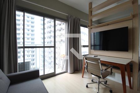 Sala/Cozinha de kitnet/studio à venda com 1 quarto, 25m² em Vila Nova Conceição, São Paulo