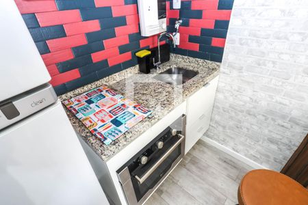 Sala/Cozinha de kitnet/studio para alugar com 1 quarto, 25m² em Aclimação, São Paulo