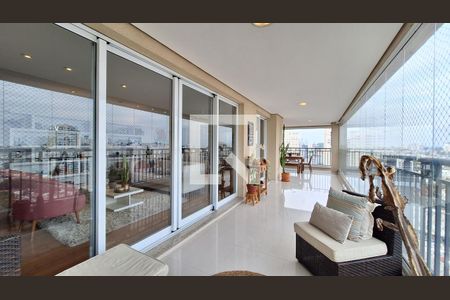 Varanda da Sala de apartamento para alugar com 3 quartos, 223m² em Vila Romana, São Paulo