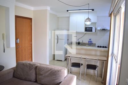 Sala/Cozinha de apartamento para alugar com 1 quarto, 47m² em Subsetor Sul - 7 (s-7), Ribeirão Preto