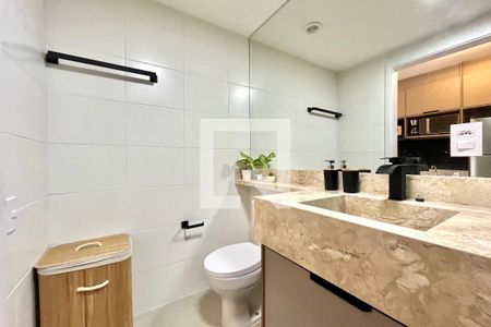 Banheiro de kitnet/studio para alugar com 1 quarto, 25m² em Vila Mascote, São Paulo