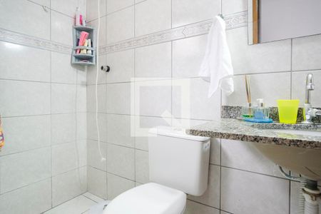 Banheiro da suíte de apartamento à venda com 3 quartos, 86m² em Campestre, São Caetano do Sul