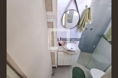 Banheiro da suíte  de apartamento à venda com 3 quartos, 100m² em Flamengo, Rio de Janeiro