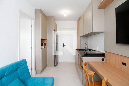 Sala e Cozinha de kitnet/studio à venda com 1 quarto, 27m² em Pinheiros, São Paulo