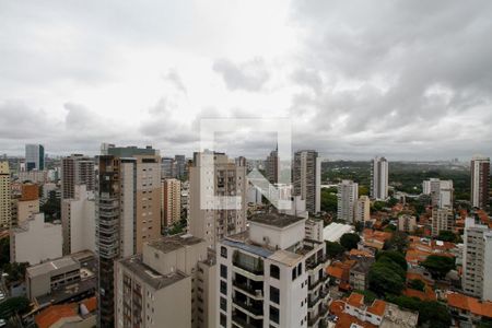 Vista da Sala e Cozinha de kitnet/studio à venda com 1 quarto, 27m² em Pinheiros, São Paulo
