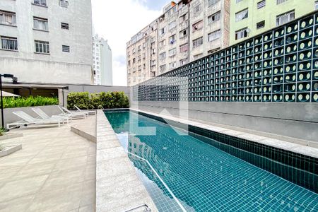 Área comum - Piscina de kitnet/studio para alugar com 1 quarto, 23m² em Sé, São Paulo