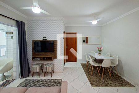 Sala de apartamento para alugar com 1 quarto, 55m² em Guilhermina, Praia Grande
