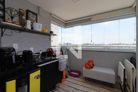 Varanda Gourmet de apartamento à venda com 2 quartos, 60m² em Vila Valparaíso, Santo André