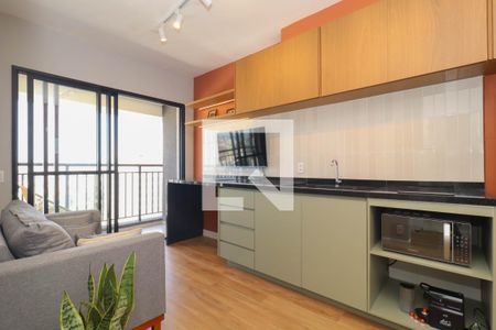 Sala/Cozinha de kitnet/studio para alugar com 1 quarto, 30m² em Pinheiros, São Paulo