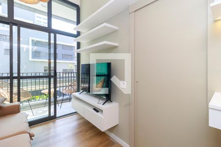Sala de apartamento à venda com 1 quarto, 40m² em Santo Amaro, São Paulo