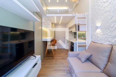 Sala de apartamento à venda com 1 quarto, 40m² em Santo Amaro, São Paulo