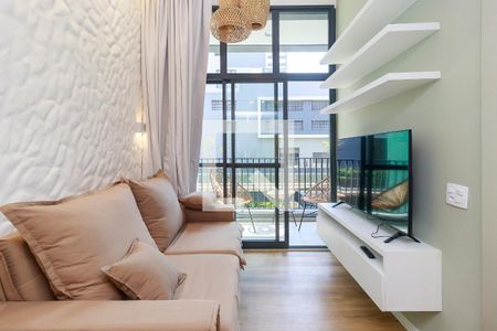 Sala de apartamento à venda com 1 quarto, 40m² em Santo Amaro, São Paulo