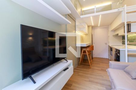 Sala de apartamento à venda com 1 quarto, 40m² em Santo Amaro, São Paulo