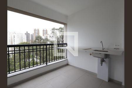 Varanda da Sala de apartamento para alugar com 3 quartos, 82m² em Vila Andrade, São Paulo
