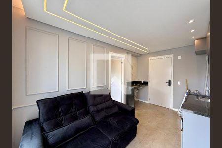 Sala  de apartamento à venda com 1 quarto, 28m² em Campo Belo, São Paulo