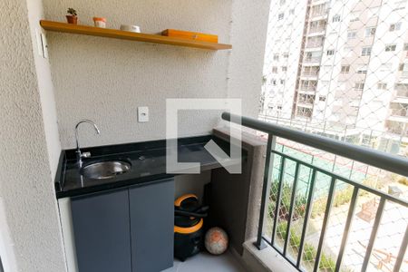 Varanda da Sala de apartamento para alugar com 2 quartos, 56m² em Vila Andrade, São Paulo