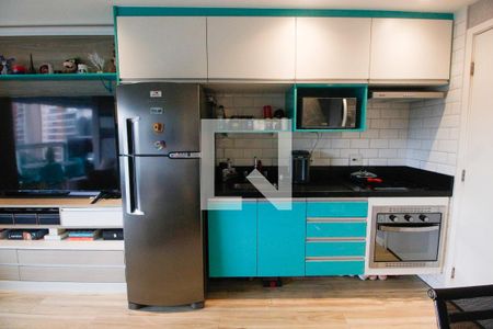 Sala e Cozinha  de apartamento para alugar com 1 quarto, 39m² em Panamby, São Paulo