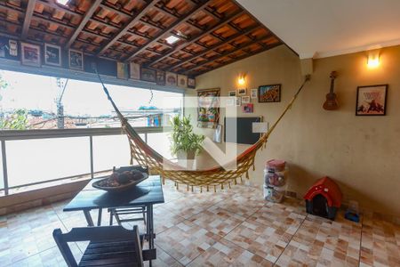 Varanda da sala  de casa à venda com 3 quartos, 180m² em Vila Nogueira, Diadema