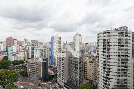Vista da Sala/Quarto de kitnet/studio à venda com 1 quarto, 28m² em Bela Vista, São Paulo