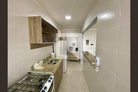 Sala/Cozinha de apartamento para alugar com 1 quarto, 53m² em Vila Caiçara, Praia Grande
