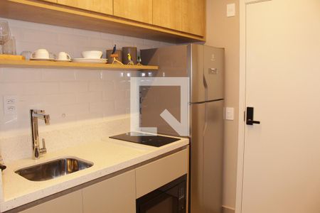 Cozinha de kitnet/studio à venda com 1 quarto, 24m² em Santa Cecilia, São Paulo