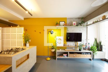 Sala de estar de apartamento para alugar com 1 quarto, 63m² em Sumarezinho, São Paulo