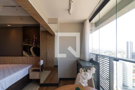 Varanda de kitnet/studio para alugar com 1 quarto, 28m² em Pompeia, São Paulo