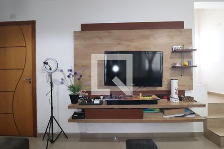 Sala de apartamento à venda com 3 quartos, 100m² em Vila Linda, Santo André