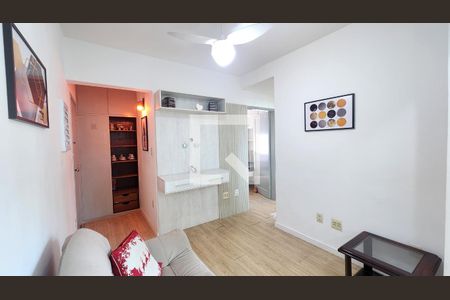 Sala de apartamento para alugar com 1 quarto, 45m² em José Menino, Santos