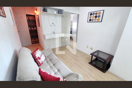 Sala de apartamento para alugar com 1 quarto, 45m² em José Menino, Santos