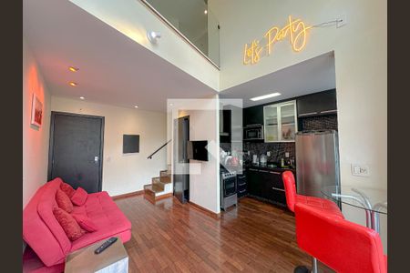 Sala/Cozinha de apartamento à venda com 1 quarto, 50m² em Pompeia, São Paulo