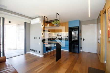 Sala e Cozinha de apartamento à venda com 1 quarto, 63m² em Sumarezinho, São Paulo