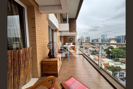 Varanda da Sala de apartamento à venda com 2 quartos, 150m² em Vila Nova Conceição, São Paulo