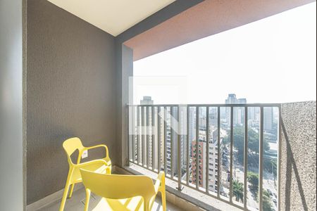 Varanda de kitnet/studio à venda com 1 quarto, 26m² em Cidade Monções, São Paulo