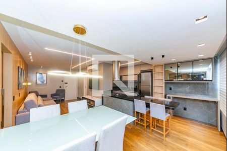 Sala de apartamento para alugar com 1 quarto, 58m² em Vila da Serra, Nova Lima