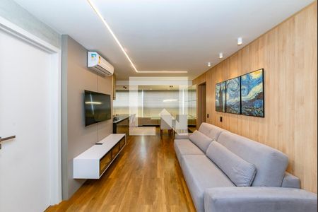 Sala de apartamento para alugar com 1 quarto, 58m² em Vila da Serra, Nova Lima